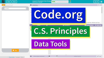 Permanent Data Storage Lesson 9.4 Tutorial with Answers Code.org CS Principles
