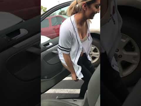 prank beautiful woman Urine on the street