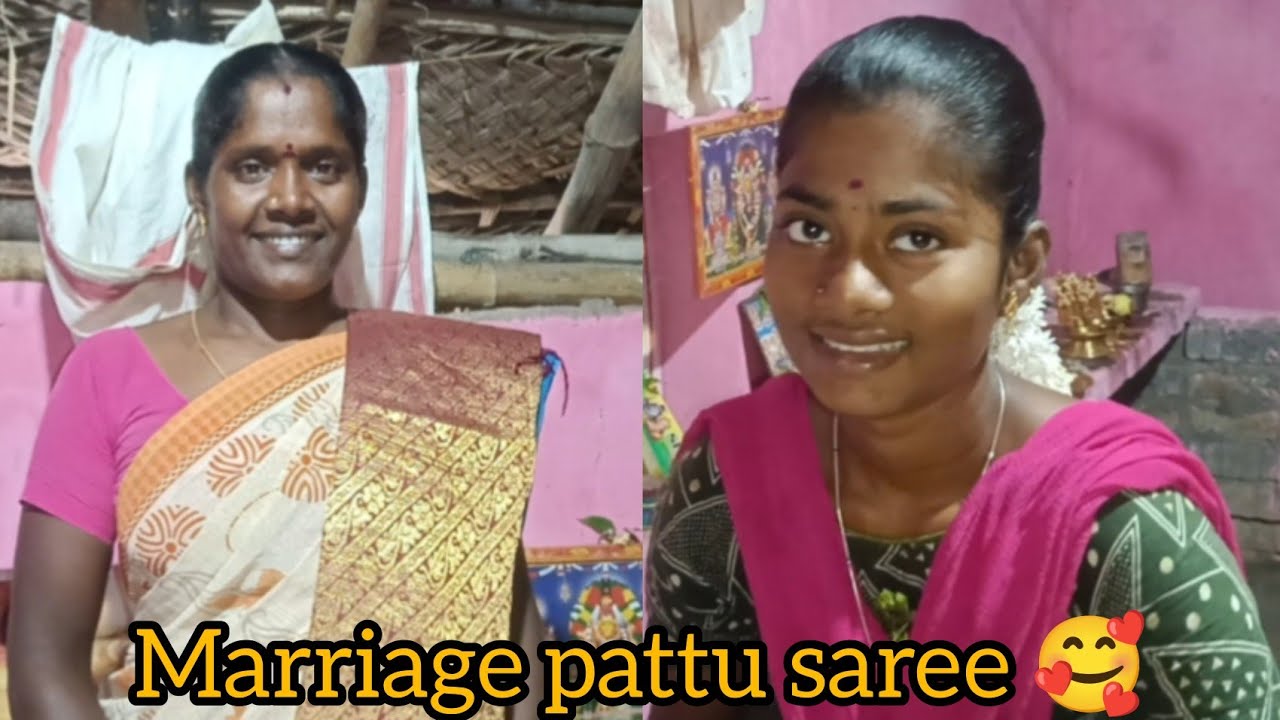 அம்மாவோட கல்யாணத்து pattu saree பாக்கலாமா வாங்க|gramathu ponnu saranya