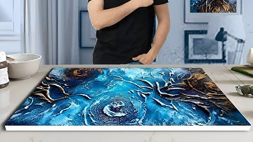 Mastering TEXTURED Plaster Art On Canvas / ABSTRACT ACRYLIC Painting Tutorial / Palette Knife 