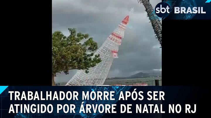 Árvore de Natal cai durante ventania e mata trabalhador em Maricá (RJ) | SBT Brasil (16/12/24)