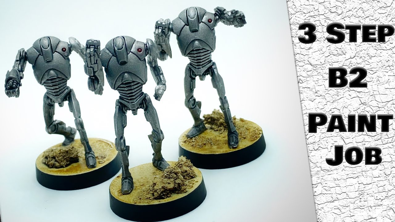 Paint B2 Battle Droid miniatures in 3 EASY STEPS Painting Tutorial