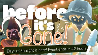 You have 42 Hours Left To Get These FREE To Play Cosmetics!🕶️ ⛱️| Sky: Cotl Days of Sunlight ☀️