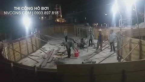 Công tác chuẩn bị đổ bê tông bể bơi tại Phú Quốc | Thi công hồ bơi | Nvcons