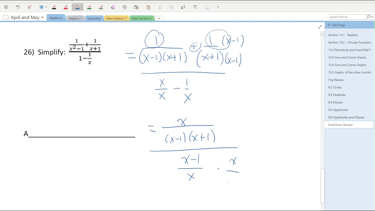 Algebra 2 Final Exam Review Part 1 26 YouTube Algebra 2 final exam review part 1 26 youtube
