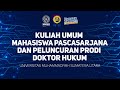 KULIAH UMUM DAN LAUNCHING PRODI DOKTOR HUKUM UMSU