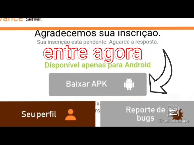 INÉDITO! CONSIGA AGORA FAZER PRÉ CADASTRO NO SERVIDOR AVANÇADO & SER  APROVADO NO FREE FIRE! 