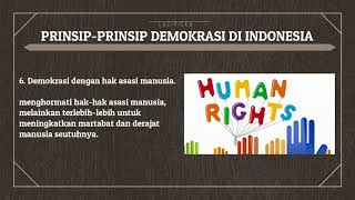 PRINSIP PRINSIP DEMOKRASI DI INDONESIA