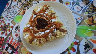 طريقة تزيين السفة المغربية الأصيلة  المدفونة بالدجاج سهلة بزاف مطبخ عائلة خربوش مطبخ عائلة خربوش