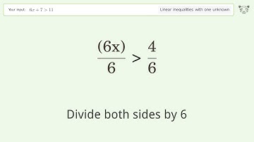 Solving Linear Inequalities: 6x+7 is Greater Than 11
