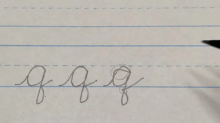 Lowercase "q" in cursive