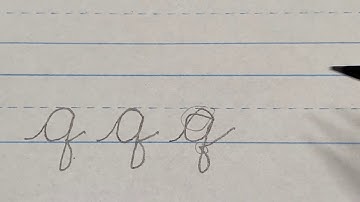 Lowercase "q" in cursive