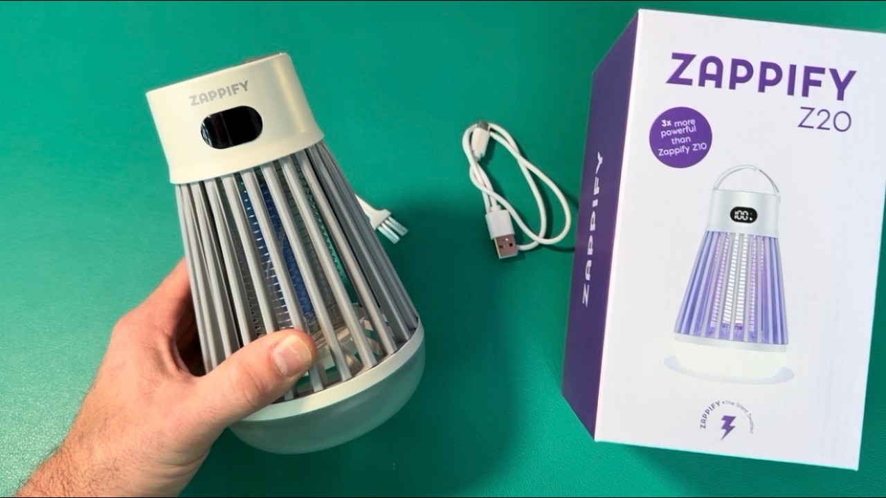 Zappify Zapper 2.0 Silver Portable Bug Zapper, Indoor & Outdoor - YouTube