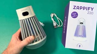 Zappify Zapper 2.0 Silver Portable Bug Zapper, Indoor & Outdoor