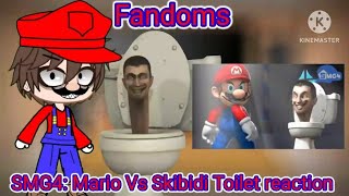 Fandoms react to SMG4: Mario Vs Skibidi Toilet! (Gacha reaction)