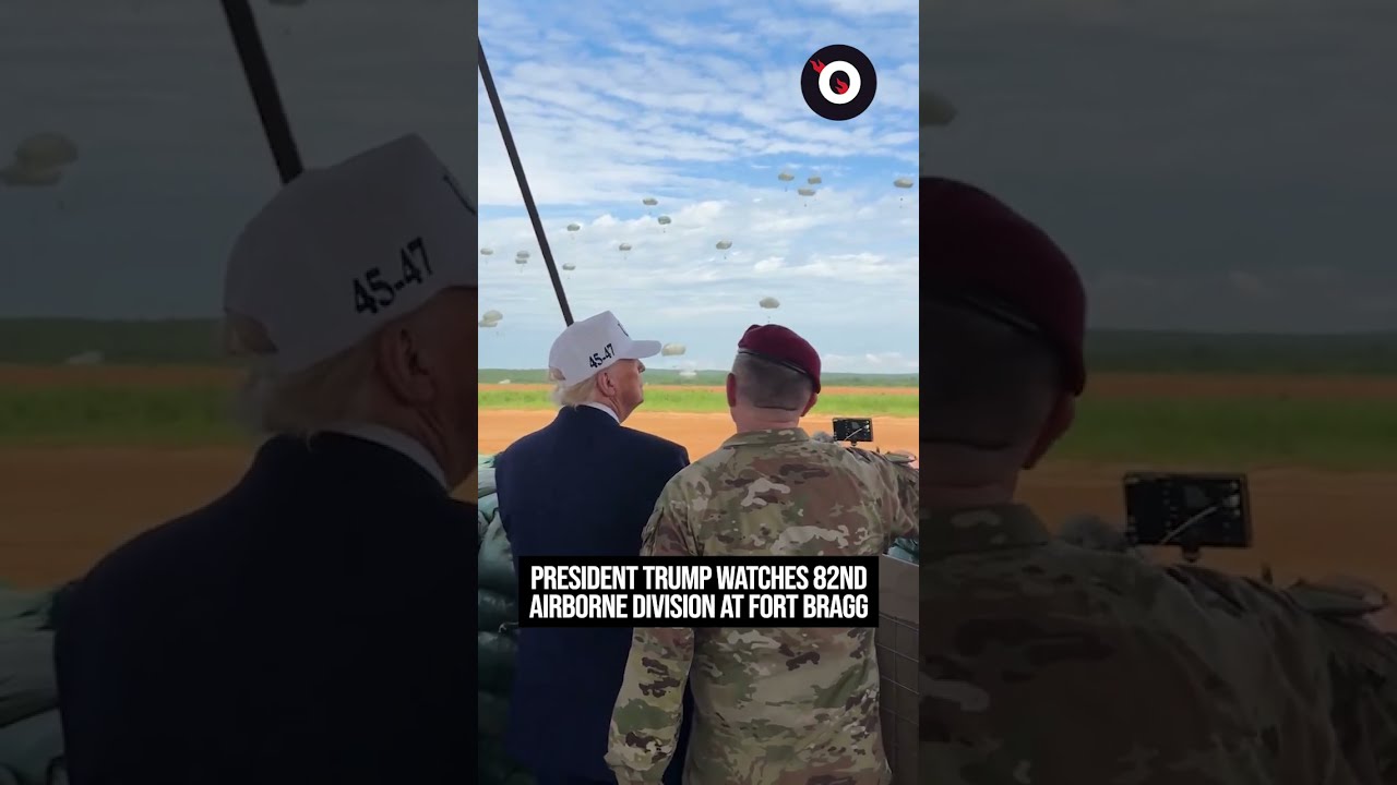 Trump Watches 82nd Airborne Division At Fort Bragg