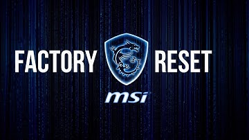 How to Factory Reset MSI Gaming Laptop in 2025 | Delete Everything from Laptop