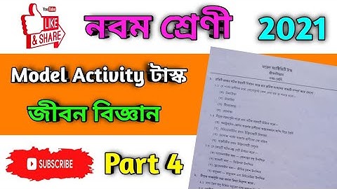 Model Activity Task Class 9 Lifescience Part4/class 9 life science modelactivity part 4#class9model