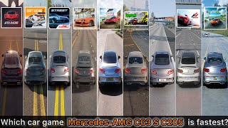 Mercedes-AMG C63 S C205 in AR, CarX DR 2, CarX Street, DZO, FH5, NFS Unbound,  BeamNG, AC, TCM
