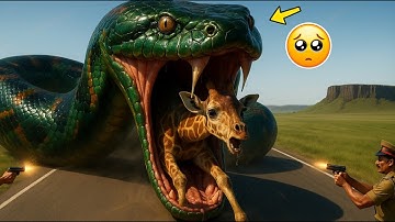 Brave Heroes Save Hyperactive Baby Giraffe From Deadly Giant Python 🐍 | Animal Hope Rescue