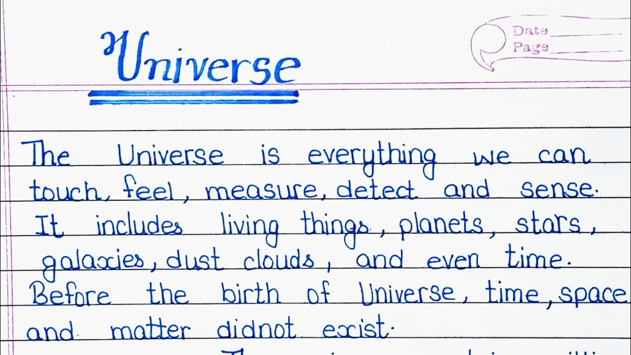 Essay writing on universe in english what is the size of the universe