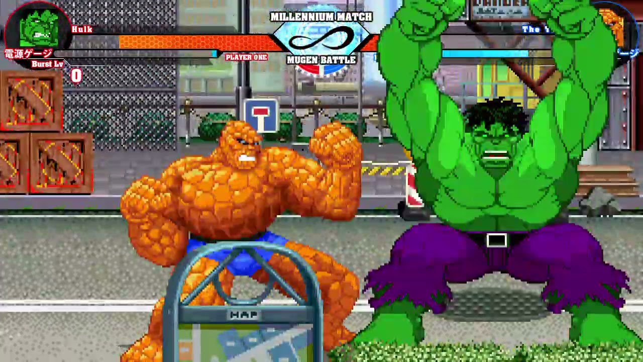 The Hulk VS The Thing Mugen Battle!
