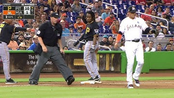 PIT@MIA: Ngoepe drives a triple the other way