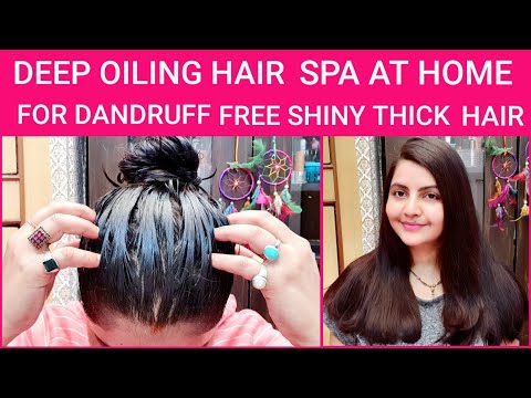 Deep oiling hair spa at home | head massage with cold pressed oils | RARA | haircare routine |