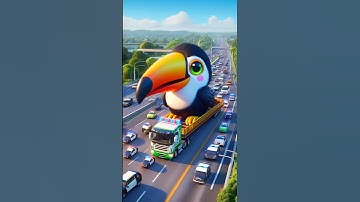 ❤️ Evolution of Catapillar: Big Toco Toucan Bird Transporting 🥰 #cat #cute #love #shorts