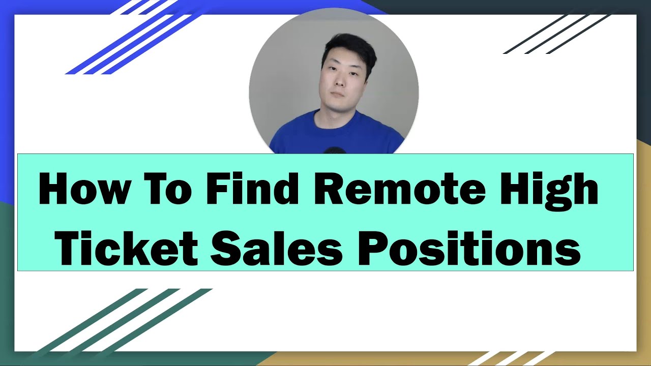 FREE TRAINING: How To Find Remote High Ticket Sales Positions - YouTube