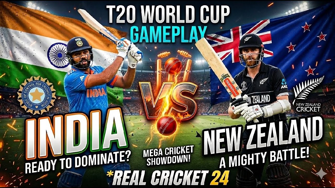 India vs New Zealand Live | Real Cricket 24 Gameplay #shortslive #t20 # ...