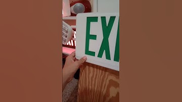 Exit signs and emergency lights at home Depot But it is my exit sign board