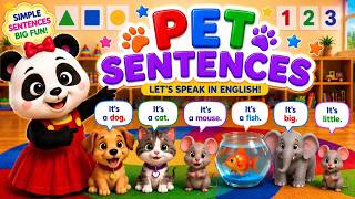🐶 Pet Sentences for Kids | Amanda & Friends Guided Learning | Unit 5: My Pets 🐱🐟🐭