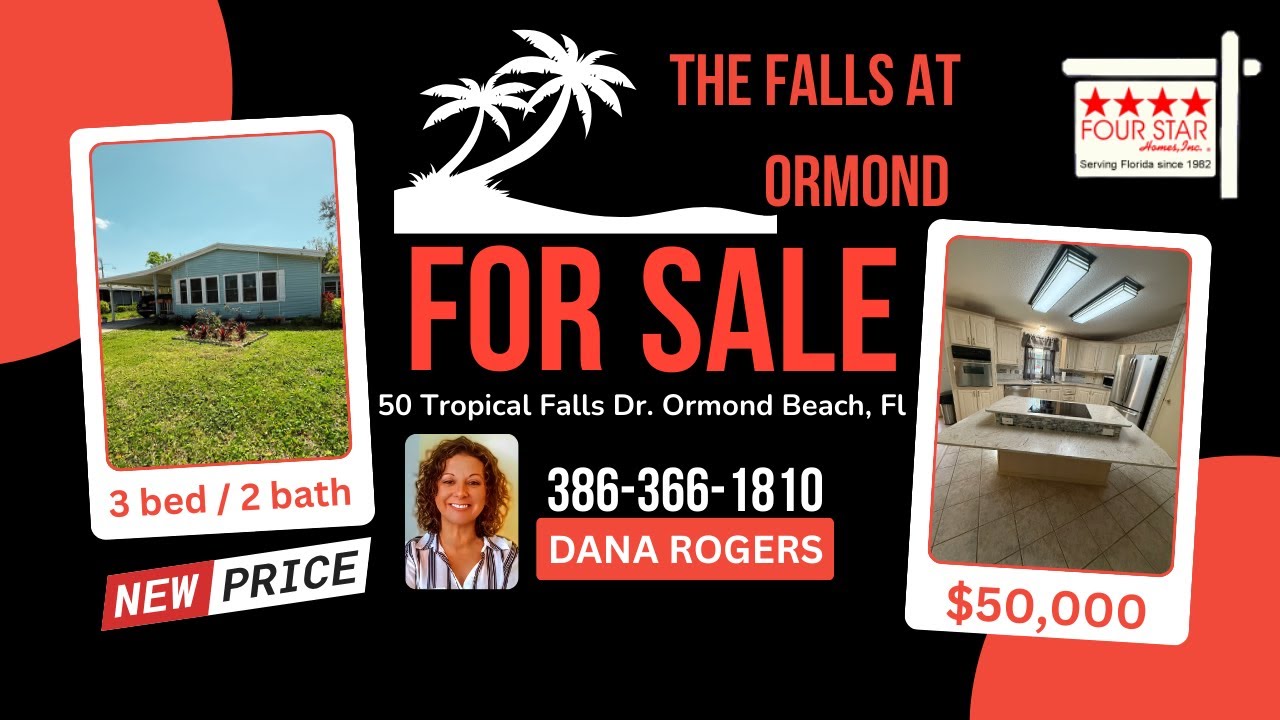 🛑SOLD - Florida Retirement Living – Move-In Ready Home in The Falls at Ormond! $50,000