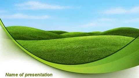 Green Fields PowerPoint Template by PoweredTemplate.com