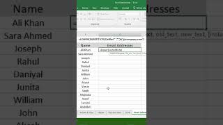 Generate Email IDs Automatically in Excel 🔥 | Excel Formula Trick