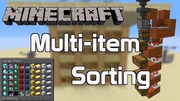 Minecraft multi-item vertical modular sorting system! - Minecraft Java 1.15+