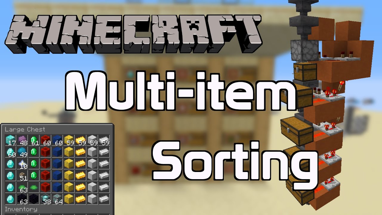 Minecraft multi-item vertical modular sorting system! - Minecraft Java