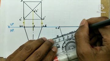 Projection of solids-Problem 5 (Square pyramid -Triangular face lying on VP.) ...Prof. Sudhir Thakre