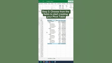 How to make a Pivot Table in 3 Steps‼️ #excel