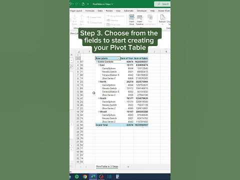 How to make a Pivot Table in 3 Steps‼️ #excel - YouTube