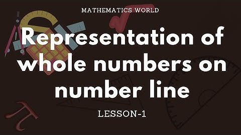 Representation of whole numbers on number line | How to represent whole numbers on number line?