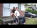 Paraplegic Falls Out Of Wheelchair!