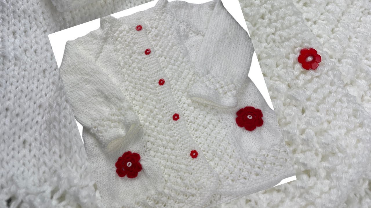 CASACO EM TRICÔ INFANTIL- PONTO PIPOCA-  3 a 6 anos