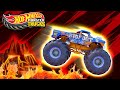 Bigfoot Volkanla Karşı Karşıya! 🌋🔥 | Hot Wheels Monster Trucks