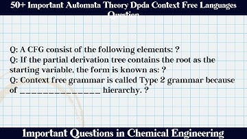 MCQ Questions Automata Theory Dpda Context Free Languages with Answers