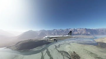 MSFS 2020 - A320 Neo - Circling Approach and Landing - RWY 32 - Skardu, Pakistan (OPSD)