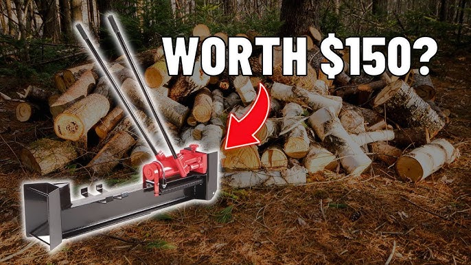 Electric Log Splitter, 7 Ton Horizontal 2HP Wood Splitter with Stand,  Kinetic Motor and Transport Wheels, Portable Splitter for Firewood Forestry