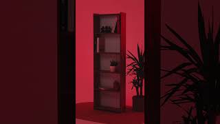 Ceramical KTS2 Modern 5 Raflı Kitaplık - 60x180cm