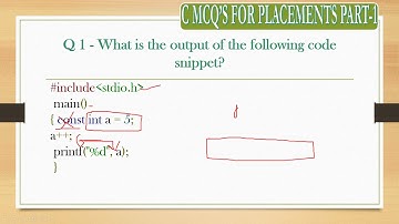 Predict the output of the program || C MCQ